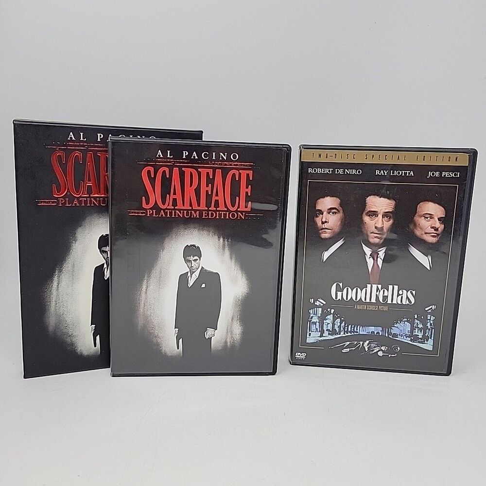 Lot Goodfellas Scarface DVD Robert De Niro, Ray Liotta Al Pacino 2 Movies